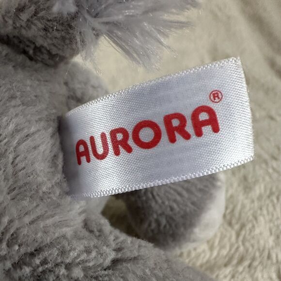 Aurora World Grey Rhinoceros Rhino 9” Plush Stuffed Animal Zoo - Picture 2 of 5